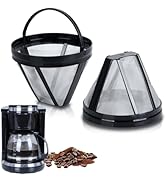 HousesAid Reusable Coffee Filter #4–304 Stainless Steel Permanent Cone Coffee Filter,Metal Coffee...