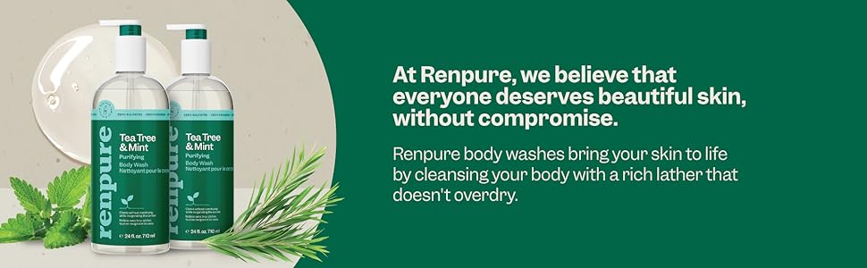 Renpure body washes cleanses your skin without overdrying