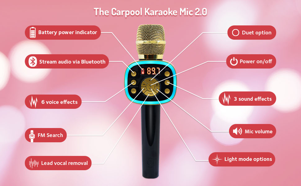 Disney New Amplifier Wired Blue Recording Star Two Karokee Girls Boombox Carpool Car HDMI Kerokee