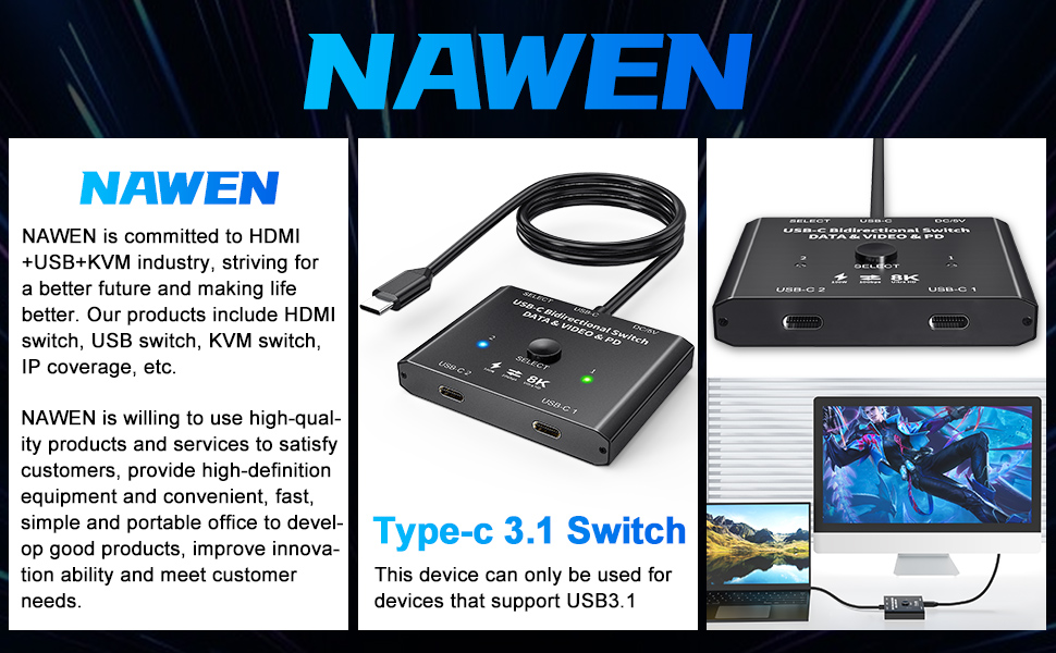 NAWEN usb c switch
