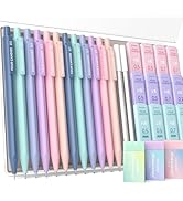Four Candies Mechanical Pencils Set, with 0.5 &amp; 0.7mm Lead Refills (HB &amp; 2B), Pastel Erasers &amp; Er...