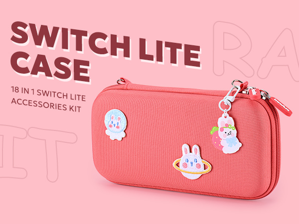 nintendo switch lite case coral