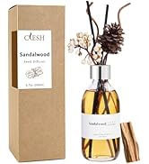 Clesh Reed Diffuser Set, 6.7 oz Sandalwood Scented Diffuser with Sticks, Home Fragrance Reed Diff...