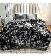 CHOSHOME Plush Shaggy Duvet Cover King Size, 3 PCS Fluffy Comforter Fuzzy Flannel Bedding Sets(1 ...