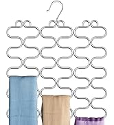 DecoBrothers Scarf Hanger for Closet, 23 Loop, Chrome