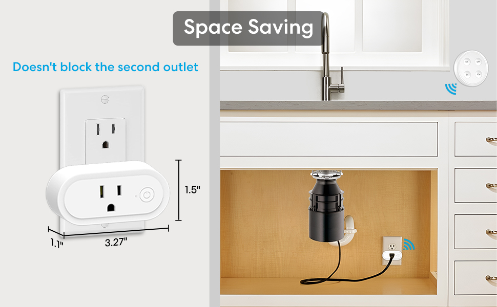 Space-saving outlet that won&amp;amp;#39;t interfere with the use of other kitchen appliances.