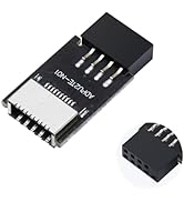XRIKUI USB 2.0 9pin Male to USB 3.1 Type E(A-Key) Female Front Socket Mainboard Header Extension ...