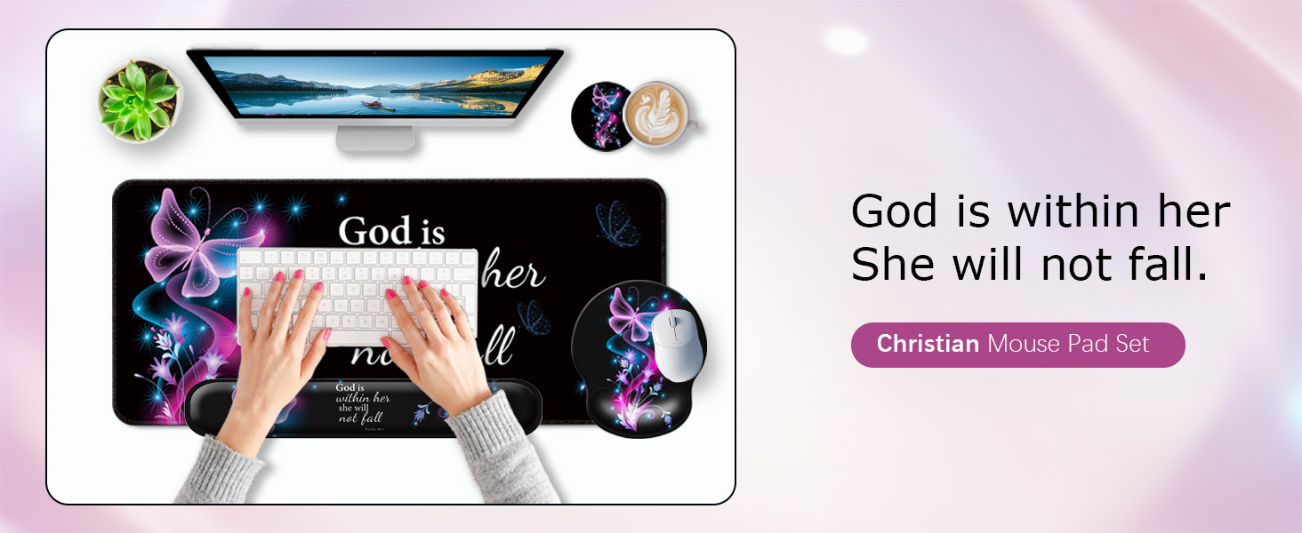 mouse desk mat pad set