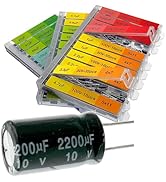 EEEEE 0.1uF-2200uF 633 pcs Capacitor Set 30 Value 633 Individual Box Lid Electrolytic Capacitor A...