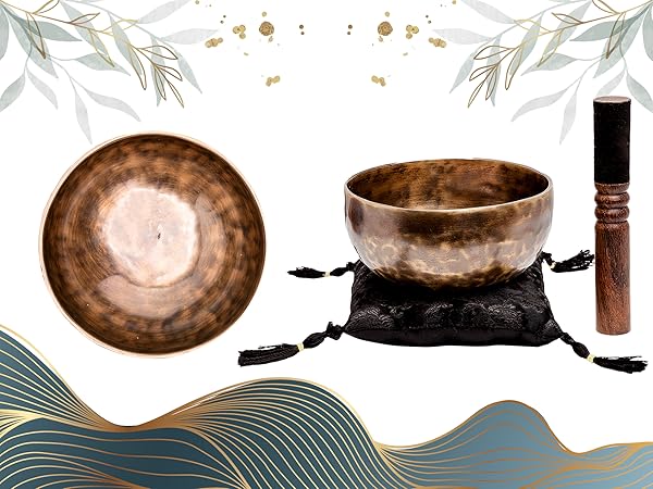 Tiger tibetan singing bowl set