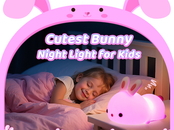 bunny night light for kids night light for baby nursery night light kids lamp baby night light lamp