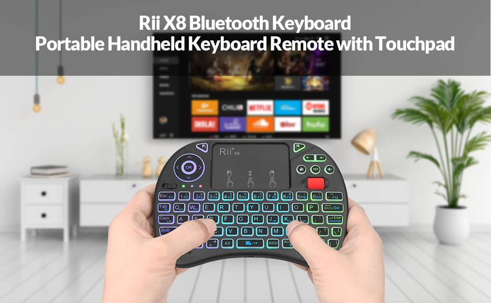 Rii X8 Bluetooth Keyboard Portable Mini Keyboard with Touchpad