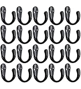 Gutapo Coffee Cup Hooks 20pcs Black Hooks Door Wall Closet Mounted Single Hook Hangers for Robe C...