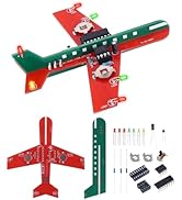 Icstation Learning Soldering DIY Airplane Kit for Beginners, 3 Color LED Flashing Lights Airplane...