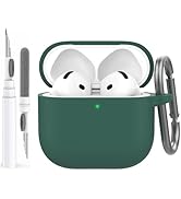 AhaStyle AirPods 4 Case Cover (2024) with Cleaning Kit Soft Silicone Shockproof Cover Skin for Ap...