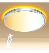 libtit 12 Inch LED Ceiling Light with Night Light 1800K, 3000K/4000K/6500K Dimmable Flush Mount C...