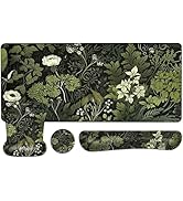 MOSISO Desk Pad Mat Keyboard Mouse Pad Set,Large Gaming Mouse Pad&amp;Keyboard Wrist Rest&amp;Mouse Pad w...