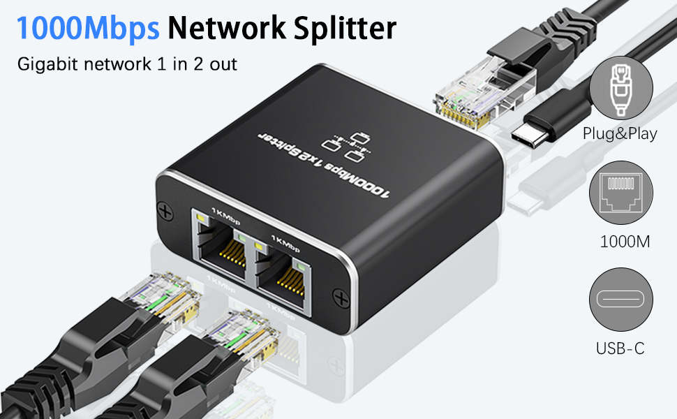 1000Mbps Ethernet Splitter