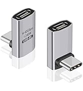 Duttek 90 Degree USB C Adapter 240W, USB C 90 Degree Adapter 40Gbps, 90 Degree USB C Male to Fema...