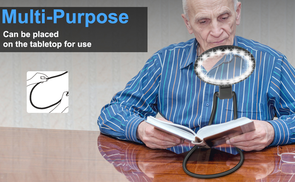 magnifying glass with light for close work