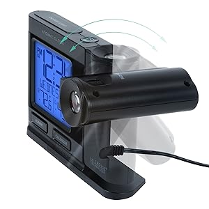 Lacrosse, la crosse, 616-41667, projection, atomic, self-set, alarm clock, time, digital, temp