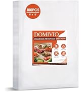 DOMIVIO 100 Vacuum Sealer Bags 8" x 12", Pre-Cut Quart Size Food Saver Bags for Vacuum Sealer Mac...