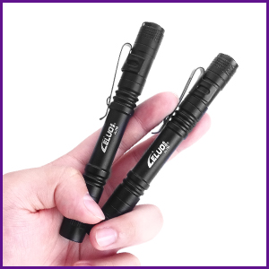 2 Pack UV Penlight Flashlight with Clip,Mini LED Handheld Tactical Pocket Torch with High Lumens