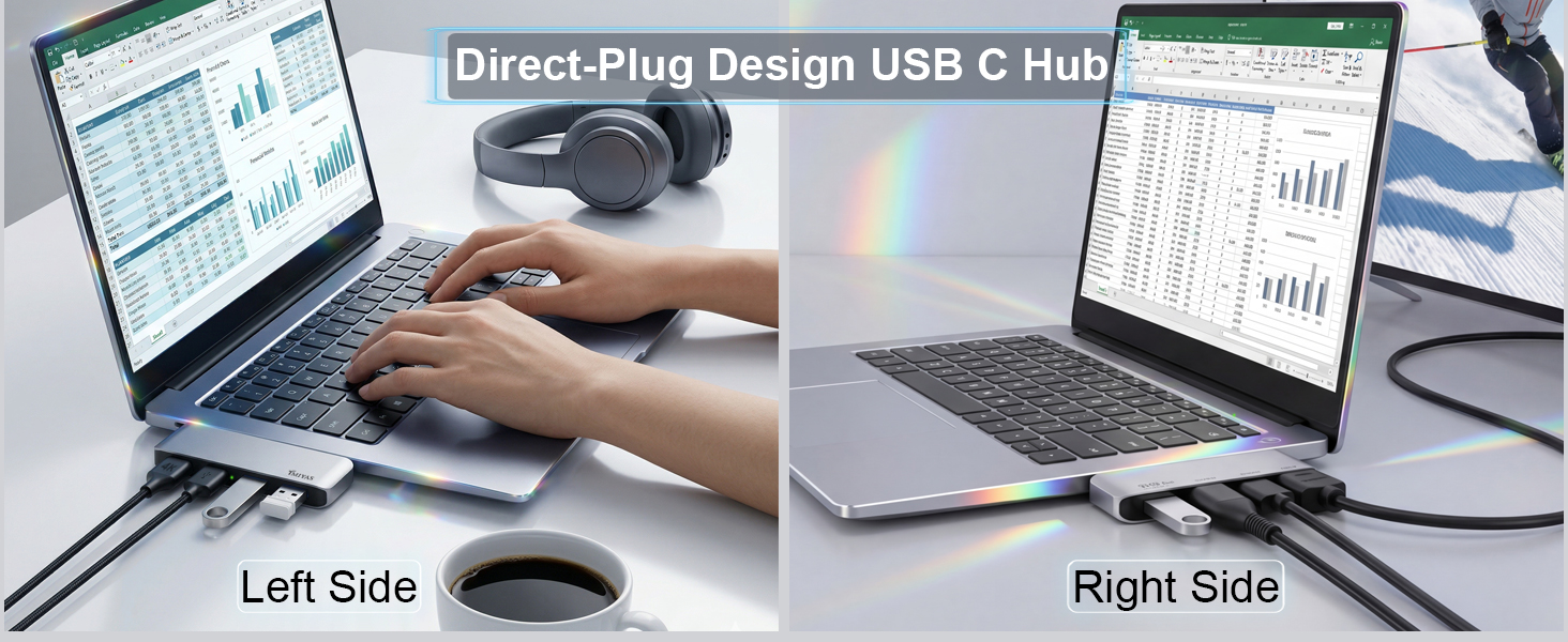 4 port usb c hub:This USB C USB hub features one 4K HDMI port and three high-speed USB 3.0 ports