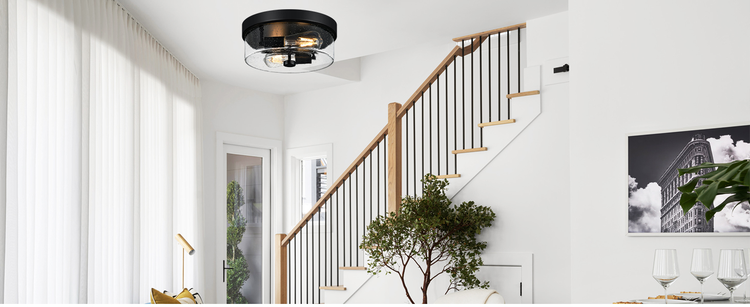 black ceiling light