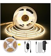 TUNICHX COB LED Strip Light UL Listed DC 12V LED Strip Light Flexible Super Bright Dimmable LED S...