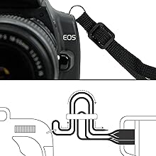 Universally Compatible Digital Camera Harness System with Key Ring Attachment by USA Gear