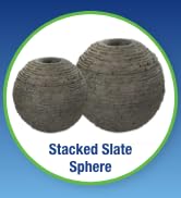 Aquascape Stacked Slate Sphere Water Fountain for Yard, Landscape, and Garden, Small | 78287