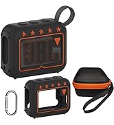 Silicone Cover and Hard Travel Case for JBL Go 4 Ultra Portable Bluetooth Speaker, Accessories fo...