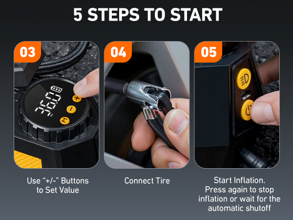 Tire Inflator Portable Air Compressor