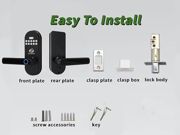 keypad door lock with handle