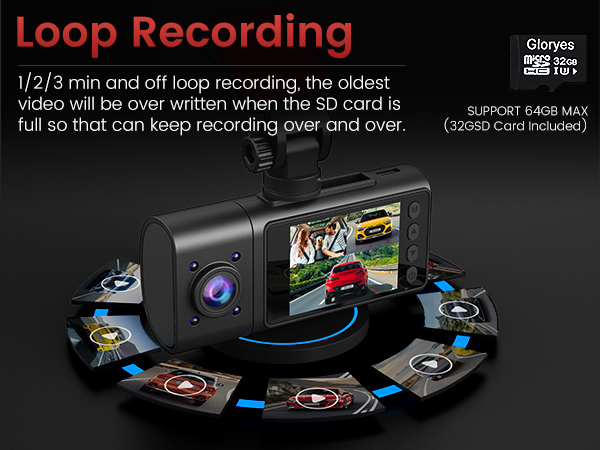 Dash Cam Front and Rear Inside