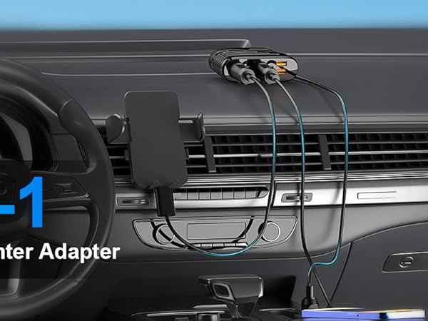 5 IN 1 Cigarette Lighter Adapter
