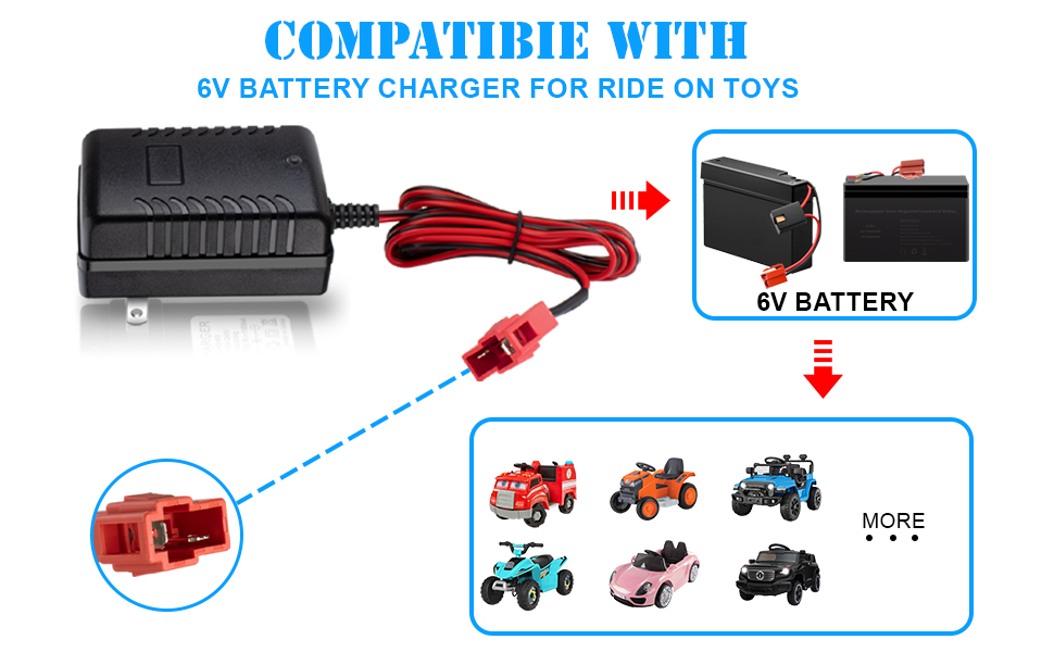6v battery charger for ride on toys