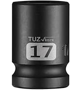 TUZkozs 1/2-Inch Drive 17mm Shallow lmpact Socket,6-Point Design,Metric,Heat-Treated Chrome Molyb...