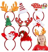 JOYIN 8 PCS Christmas Headbands Christmas Head Hat Toppers Christmas Costume Accessories for Kids...
