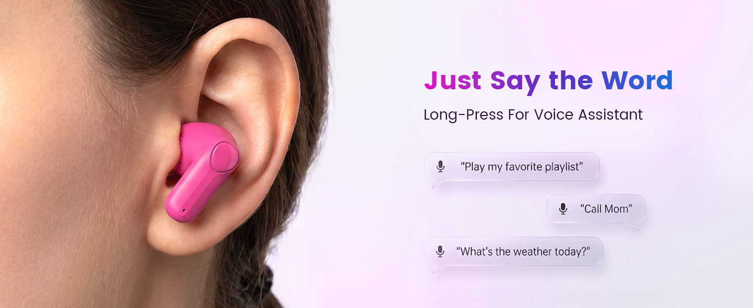 Voice control wireless earbuds