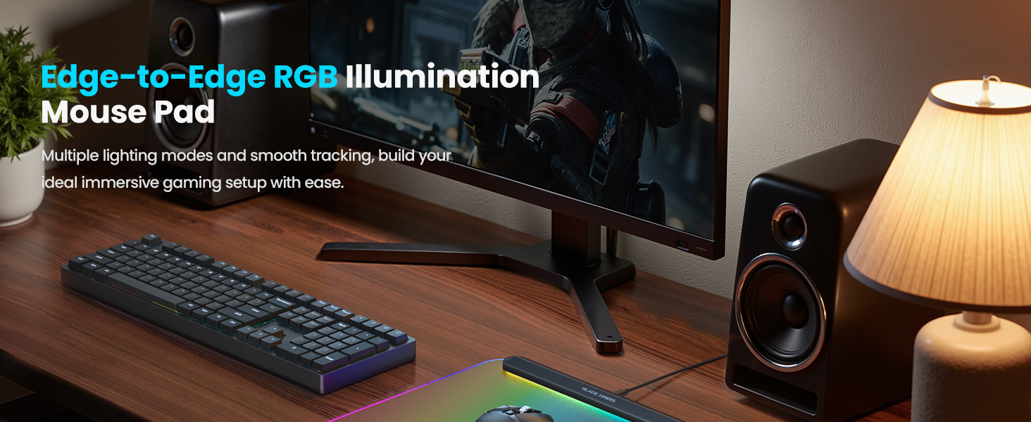 BladeHawks BX10 RGB Full Backlight Gaming Mouse Pad