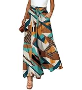 Dokotoo Pants for Women Casual Elastic Waist Wide Leg Pants with Pockets