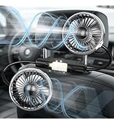 Dicross Dual Car Backseat Fan for Backseat for Kids, Car Headrest Backseat Fan for Baby Rear Faci...