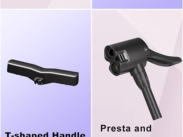 Bike Pump Air Bicycle Pump Inflator for Presta and Schrader Valve Tire Pump