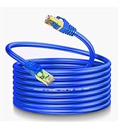 LEKVKM Cat8 Ethernet Cable 50Ft S/FTP Outdoor&Indoor Heavy Duty High Speed Cat8 LAN Network Cable...