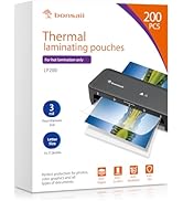Bonsaii Laminating Sheets, 200 PCS 3mil Thermal Laminating Pouches, 9 x 11.5 inches, Letter Size,...