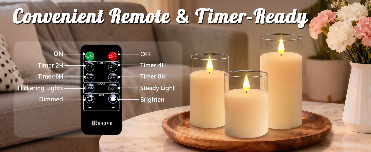 flameless candles with remote