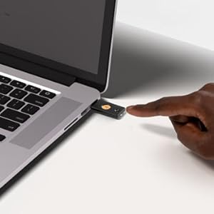 YubiKey security key being used with phone