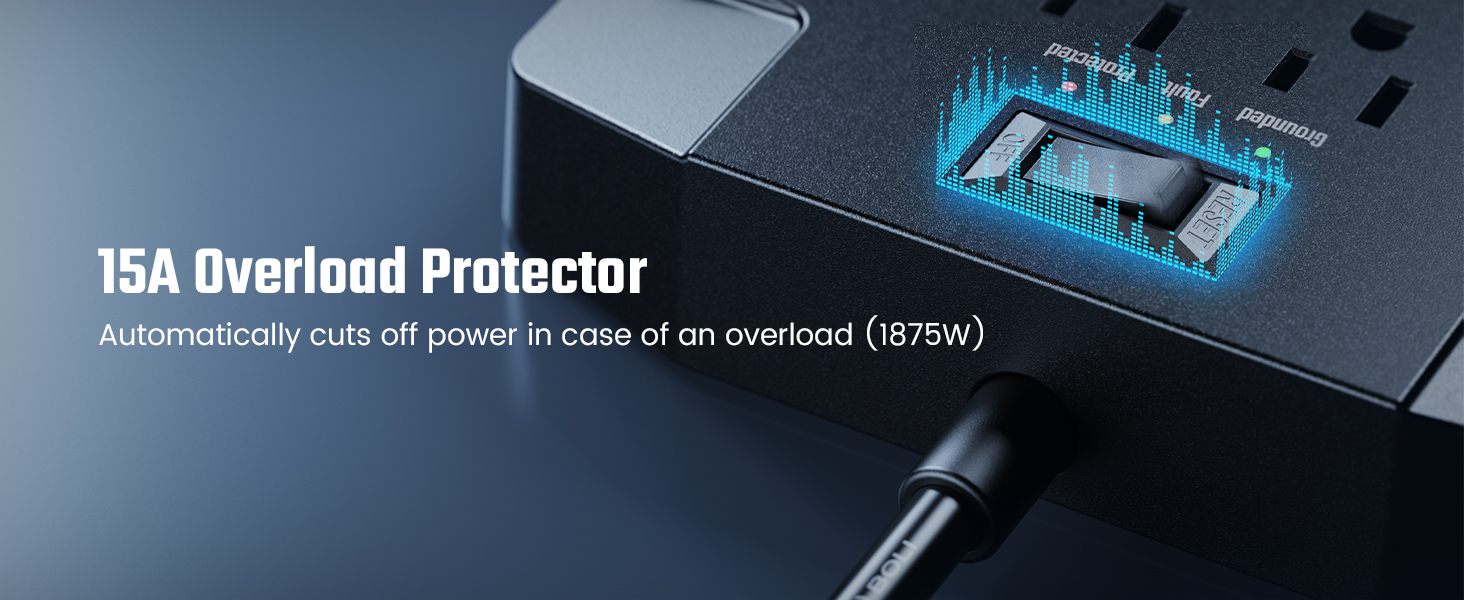 15A Overload Protector USB Charging Station